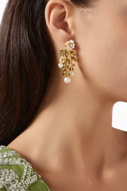 【国内発送】precious pansy linear earringsセール WBR00196_911