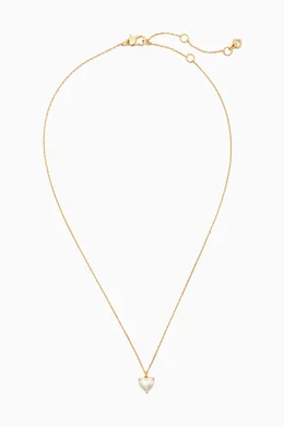 Buy Kate Spade New York White My Love June Heart Pendant in Gold tone Metal For Women Online Ounass Saudi