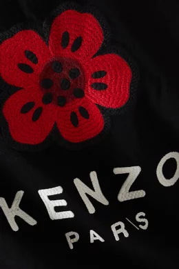 Buy KENZO Black Boke Flower Embroidered Jacket in Denim For Men Online Ounass Saudi