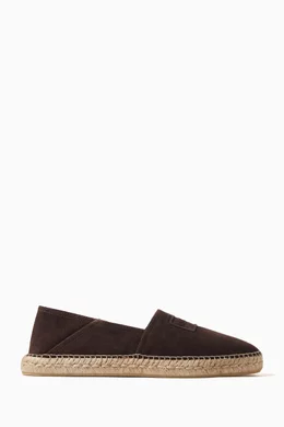 Buy KENZO Brown Espadrilles in Suede Leather For Men Online Ounass Saudi