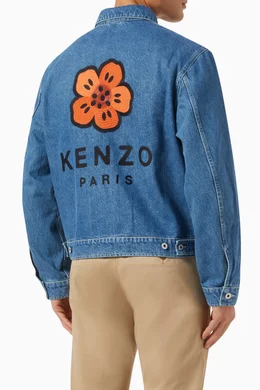 ジャケット・アウター Kenzo Boke Flower Denim Trucker Jacket Boke Flower' embroidered trucker jacket in japanese denim
