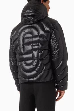 Buy Casablanca Black Quilted Puffer Jacket in Nylon For Men Online