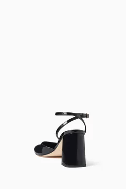 Buy Dear Frances Black Harlow 75 Pumps in Leather For Women Online