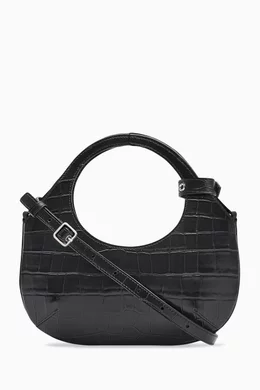 Croc embossed mini leather bag deals
