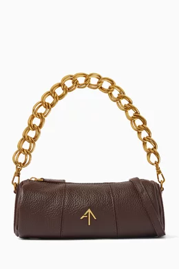 Buy Manu Atelier Brown XX Mini Cylinder Shoulder Bag in Calf Leather For Women Online Ounass Saudi