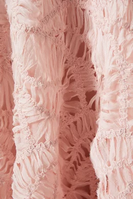 Buy Aje Pink Florential Textured Midi Dress For Women Online