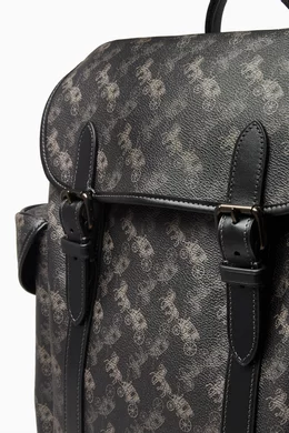 Buy Coach Black Hitch Horse Carriage Print Backpack in Signature Canvas For Men Online Ounass Saudi