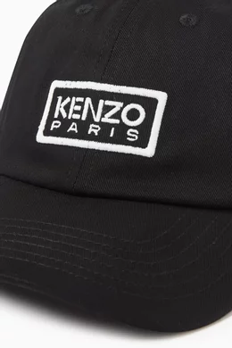 【送料&関税込】Kenzo Black Cotton Baseball Cap Kenzo cotton baseball cap PRM EU