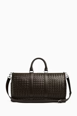 Buy Bottega Veneta Brown Medium Duffle Bag in Intrecciato Leather For Men Online Ounass Saudi