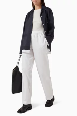 パンツ MIU MIU White Poplin Pyjama Pant Buy Miu Miu White Embroidered-logo Pyjama Pants in Cotton