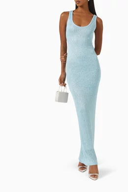 Buy Asta Resort Blue Ana Sequin-embellished Maxi Dress For Women Online |  Ounass Saudi