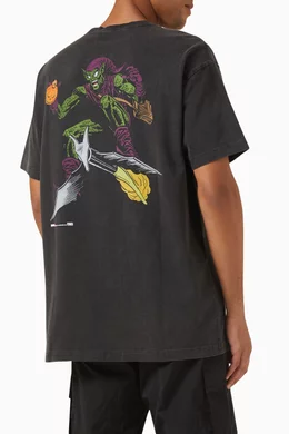 Buy Kith Black x Marvel Green Goblin Vintage T-shirt in