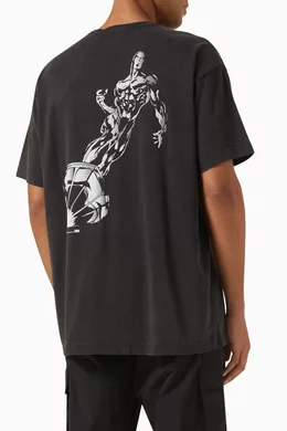 Buy Kith Black x Marvel Silver Surfer Vintage T-shirt in