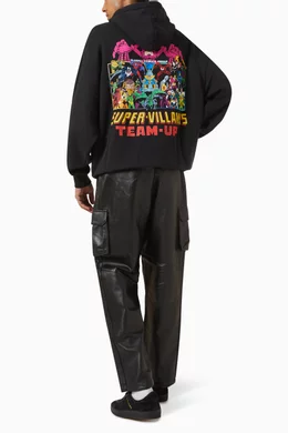 Buy Kith Black x Marvel Team Up Vintage Nelson Hoodie in