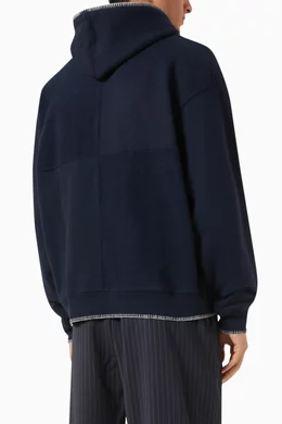 【KITH】Panelled Nelson Hoodie(送料無料） Buy Kith Blue Panelled Nelson Hoodie in Cotton Fleece For
