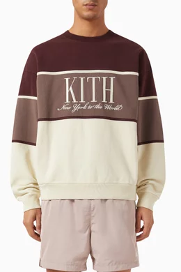 Buy Kith Multicolour Panelled Nelson Crewneck Sweatshirt in Cotton For Men Online Ounass Saudi