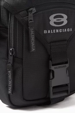 Buy Balenciaga Black Unity Pouch Crossbody Bag in Ripstop