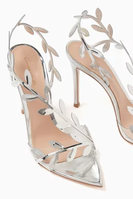 Buy Gianvito Rossi Silver Flavia 150 Slingback Pumps in Metallic Leather For Women Online Ounass Saudi