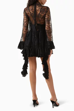 chinese dress ladies Alexis Lace Top Black  VRG GRL