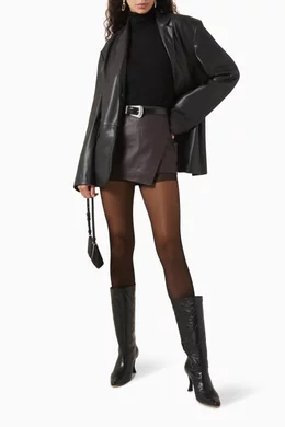 The Frankie Shop Faux Leather Blazer Black Buy The Frankie Shop