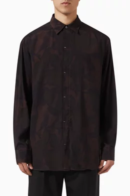 Buy Paul Smith Grey Floral printed Shirt in Cotton-blend For Men