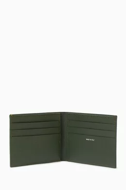 小物 Paul Smith Compact Wallet Green Leather Buy Paul Smith Green Compact Bifold Wallet in Leather For Men