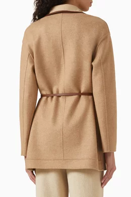 Buy Loro Piana Neutral Jimi Reversible Jacket in Baby Cashmere For
