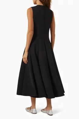 slim fit dress slacks Jovani 40302 Fitted Formal Tea Length Pleated Dress main image 1