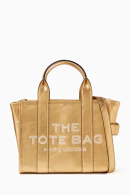 Buy Marc Jacobs Gold The Small Tote Bag in Metallic Leather