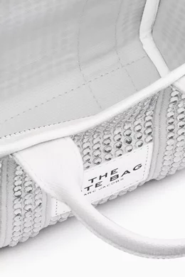 Buy Marc Jacobs White The Mini Crystal Tote Bag in Canvas For