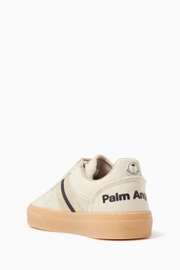 Buy Moncler Neutral x Palm Angels Monaco 2 Sneakers in Cotton