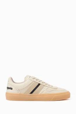 Buy Moncler Neutral x Palm Angels Monaco 2 Sneakers in Cotton