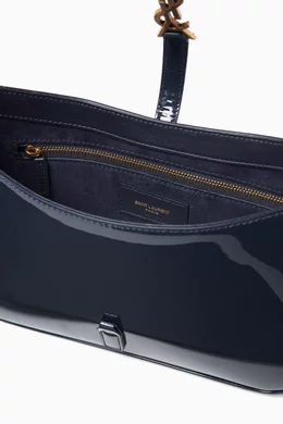 Buy SAINT LAURENT Blue Le 5 à 7 Shoulder Bag in Patent