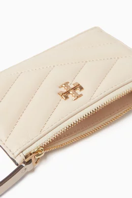 Buy Tory Burch Neutral Kira Chevron Zip Card Case in Leather For Women Online Ounass Saudi
