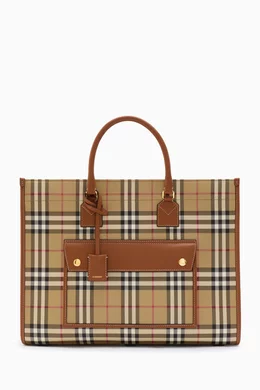 Burberry coated canvas tote clearance
