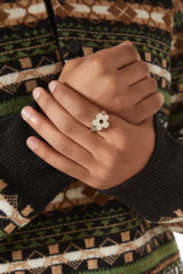 Buy TwoJeys Silver Flower Ring in Brass For Men Online | Ounass Saudi