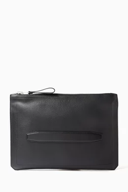 Buy TOM FORD Black Clutch Bag in Grained Leather For Men Online