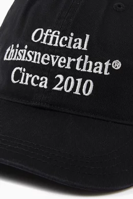 Buy thisisneverthat Black Times Cap in Cotton-twill For Men