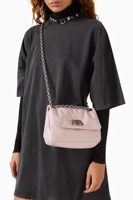 Buy Balenciaga Pink Mini Monaco Bag in Arena Calfskin For