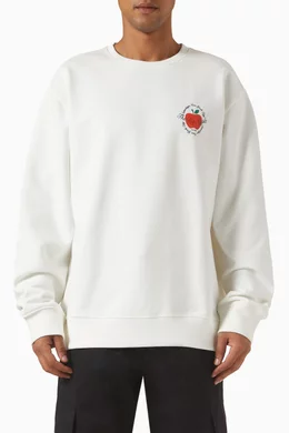 Buy Saturdays NYC Neutral Bowery The Big Apple Sweatshirt in Terry 