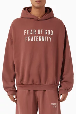 Fear of god red hoodie cheap
