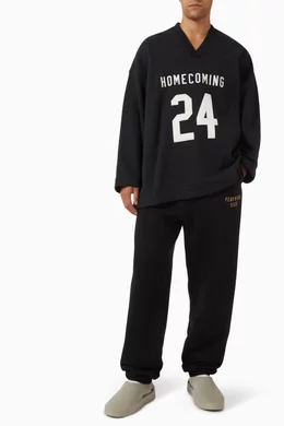 Buy Fear of God Essentials Black Hockey Oversized Jersey in Cotton
