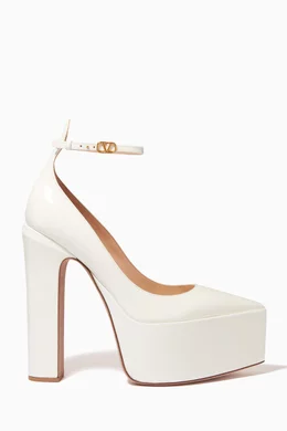 Buy Valentino Garavani Neutral Tan-Go 165 Platform Pumps in