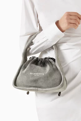 ◆ALEXANDER WANG◆グレー スモール Ryan バッグ Alexander Wang Ryan Small Bag in Metallic Silver | REVOLVE