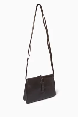ショルダーバッグ・ポシェット BOTTEGA VENETA DARK BROWN SMALL LIBERTA CROSSBODY BAG Bottega Veneta Liberta Small leather crossbody bag Bottega