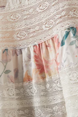 Buy Zimmermann Neutral Acacia Lace-trim Mini Dress in Cotton For Women  Online | Ounass Saudi