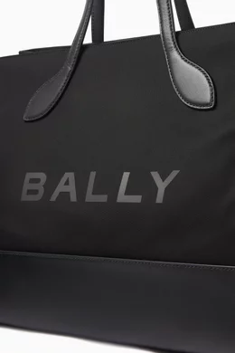 Buy Bally Black Bar Keep On Ew Tote Bag in Nylon For Men