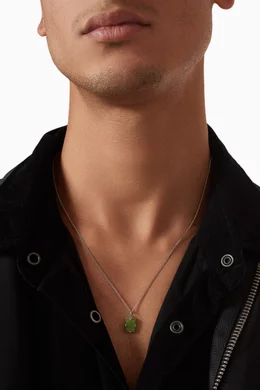 【Miansai】Lennox Jasper Green Necklace,14k Gold Lennox Jasper Green Necklace, Gold Vermeil | Men's Necklaces