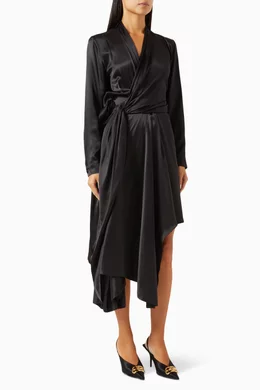 【送料&関税込】Balenciaga Satin Strappy Midi Dress Balenciaga Satin Strappy Midi Dress | italist