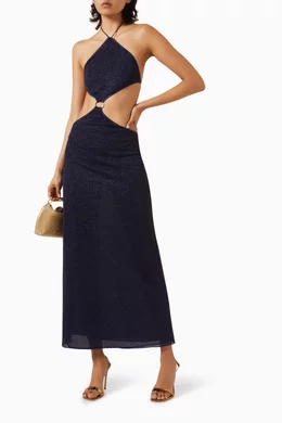 ワンピース OSEREE LUMIRE O GEM DIAMOND LUREX LONG DRESS Lumière O Gem Diamond Long Dress